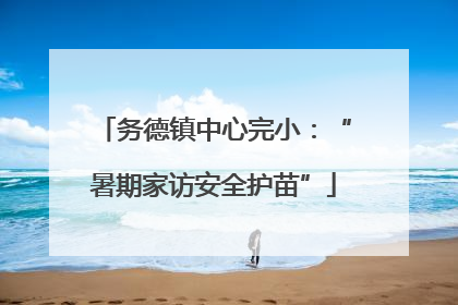 务德镇中心完小：“暑期家访安全护苗”