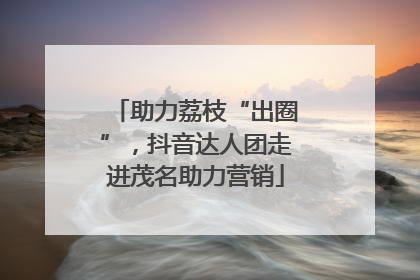助力荔枝“出圈”，抖音达人团走进茂名助力营销