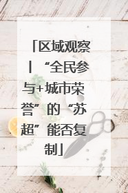 区域观察丨“全民参与+城市荣誉”的“苏超”能否复制