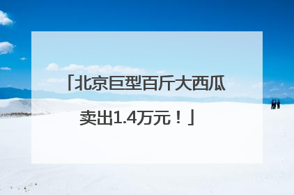 北京巨型百斤大西瓜卖出1.4万元！