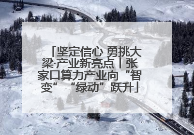 坚定信心 勇挑大梁·产业新亮点丨张家口算力产业向“智变”“绿动”跃升