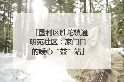垦利区胜坨镇通明苑社区：家门口的暖心“益”站