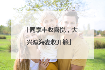 同享丰收喜悦，大兴瀛海麦收开镰