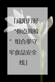 咸阳打好“你点我检”组合拳守牢食品安全线
