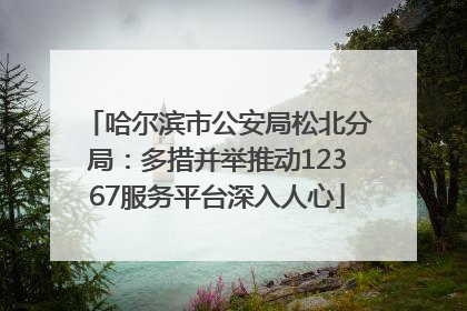 哈尔滨市公安局松北分局：多措并举推动12367服务平台深入人心