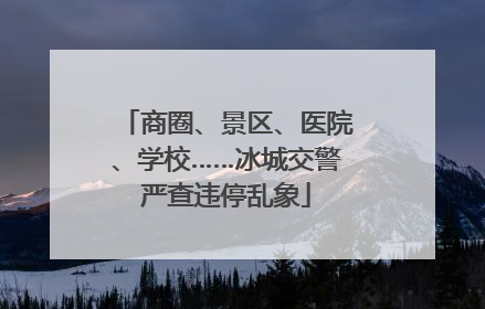 商圈、景区、医院、学校……冰城交警严查违停乱象