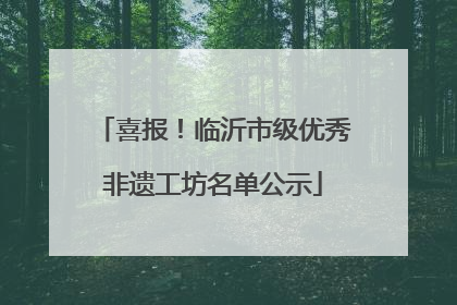 喜报!临沂市级优秀非遗工坊名单公示