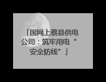国网上蔡县供电公司：筑牢用电“安全防线”