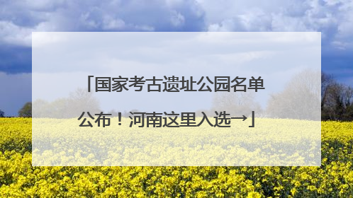 国家考古遗址公园名单公布！河南这里入选→