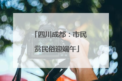 四川成都：市民赏民俗迎端午