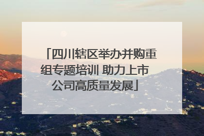四川辖区举办并购重组专题培训 助力上市公司高质量发展