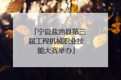 宁夏盐池县第三届工程机械职业技能大赛举办