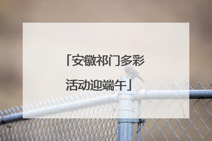 安徽祁门多彩活动迎端午