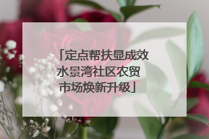 定点帮扶显成效 水景湾社区农贸市场焕新升级