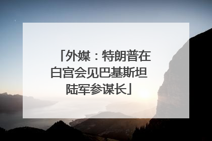 外媒：特朗普在白宫会见巴基斯坦陆军参谋长
