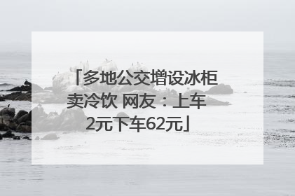 多地公交增设冰柜卖冷饮 网友：上车2元下车62元