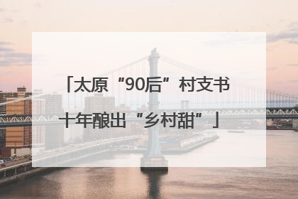 太原“90后”村支书十年酿出“乡村甜”