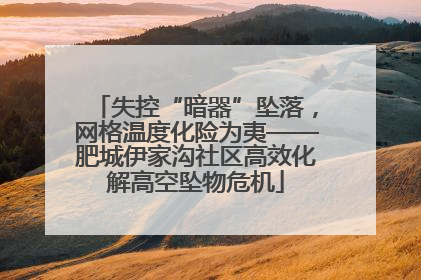 失控“暗器”坠落，网格温度化险为夷——肥城伊家沟社区高效化解高空坠物危机