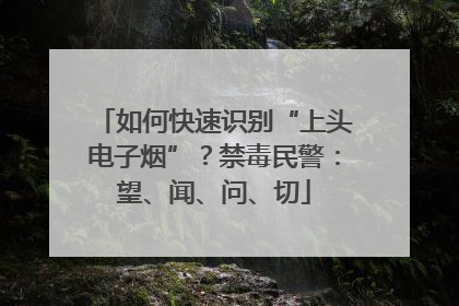 如何快速识别“上头电子烟”？禁毒民警：望、闻、问、切