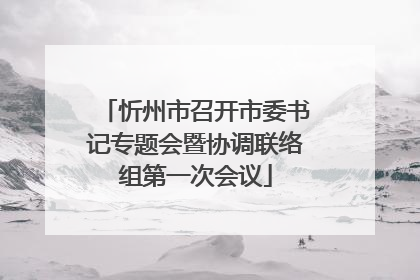 忻州市召开市委书记专题会暨协调联络组第一次会议