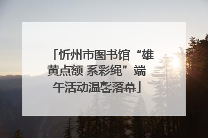 忻州市图书馆“雄黄点额 系彩绳”端午活动温馨落幕