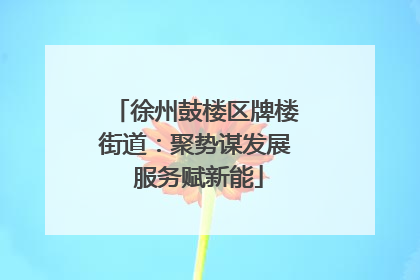 徐州鼓楼区牌楼街道：聚势谋发展 服务赋新能