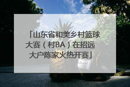 山东省和美乡村篮球大赛（村BA）在招远大户陈家火热开赛