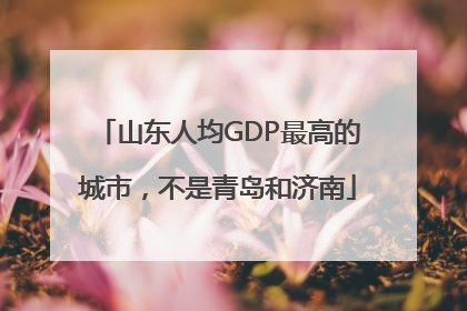 山东人均GDP最高的城市，不是青岛和济南