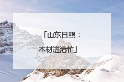山东日照：木材进港忙