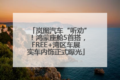 岚图汽车“听劝”！鸿蒙座舱5首搭，FREE+湾区车展实车内饰正式曝光