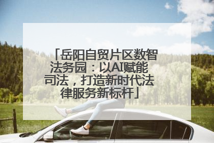 岳阳自贸片区数智法务园：以AI赋能司法，打造新时代法律服务新标杆