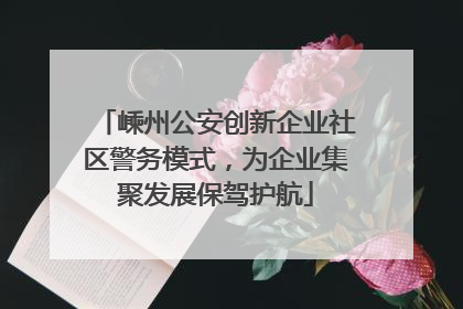 嵊州公安创新企业社区警务模式，为企业集聚发展保驾护航
