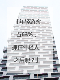 年轻游客占63%，抓住年轻人之后呢？
