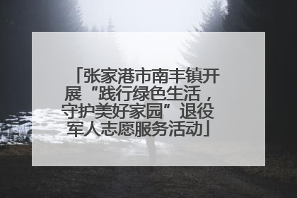 张家港市南丰镇开展“践行绿色生活，守护美好家园”退役军人志愿服务活动