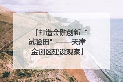 打造金融创新“试验田”——天津金创区建设观察