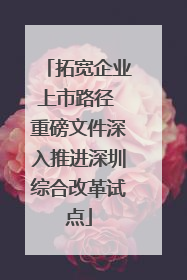 拓宽企业上市路径 重磅文件深入推进深圳综合改革试点