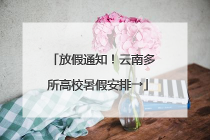 放假通知！云南多所高校暑假安排→