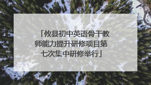 攸县初中英语骨干教师能力提升研修项目第七次集中研修举行