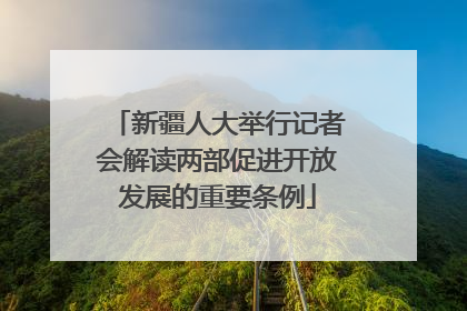 新疆人大举行记者会解读两部促进开放发展的重要条例
