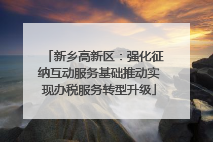 新乡高新区：强化征纳互动服务基础推动实现办税服务转型升级