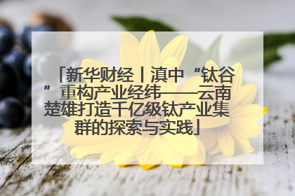 新华财经丨滇中“钛谷”重构产业经纬——云南楚雄打造千亿级钛产业集群的探索与实践