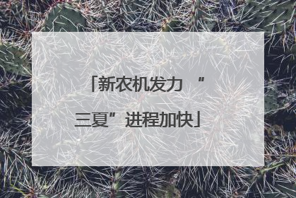 新农机发力 “三夏”进程加快