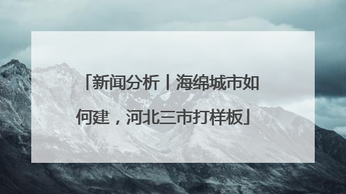 新闻分析丨海绵城市如何建，河北三市打样板