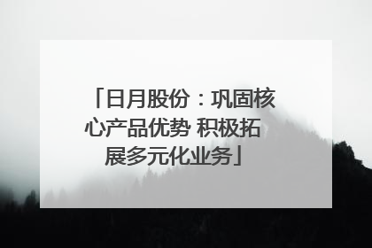日月股份：巩固核心产品优势 积极拓展多元化业务