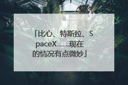 比心、特斯拉、SpaceX……现在的情况有点微妙
