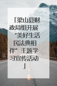 梁山县财政局组开展“美好生活 民法典相伴”主题学习宣传活动