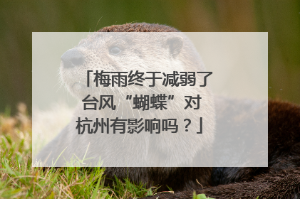 梅雨终于减弱了 台风“蝴蝶”对杭州有影响吗？