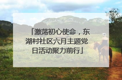 激荡初心使命，东湖村社区六月主题党日活动聚力前行