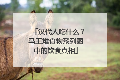 汉代人吃什么？马王堆食物系列图中的饮食真相