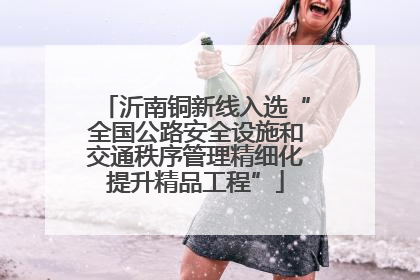 沂南铜新线入选“全国公路安全设施和交通秩序管理精细化提升精品工程”